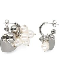 Justine Clenquet - Abbey Heart-Pendant Hoop Earrings - Lyst