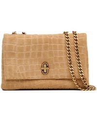 Marc Jacobs - The Slim Croc Suede Dual-Chain Shoulder Bag - Lyst