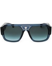 Versace - Medusa-Embellishment Pilot-Frame Sunglasses - Lyst