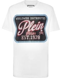 Philipp Plein - Logo-Patch Crew-Neck T-Shirt - Lyst