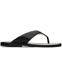 Rhude - T-Strap Leather Sandals - Lyst