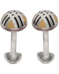 Burberry - Check-Pattern Cufflinks - Lyst