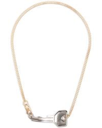 MM6 by Maison Margiela - Key-Pendant Curb-Chain Necklace - Lyst