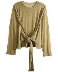 Uma Wang - Front-Tie Long-Sleeve Top - Lyst