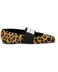 Givenchy - Sliced Square Ballerinas Mit Leoparden-Print - Lyst
