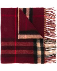 Burberry Bufanda a cuadros - Rojo