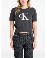 Calvin Klein - Graphic Short-Sleeve Sweater - Lyst