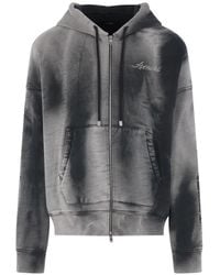 Amiri - Bones Oversized Hoodie Met Studs En Rits - Lyst