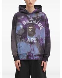 A Bathing Ape - Hoodie mit Batik-Print - Lyst