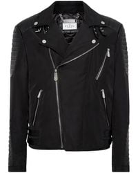 Philipp Plein - Veste De Moto À Détails Matelassés - Lyst