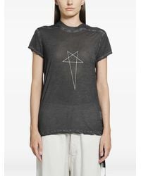 Rick Owens - Small Level Pentagram-Print T-Shirt - Lyst