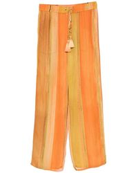 Agua de Coco - Striped Tassel-Detail Trousers - Lyst