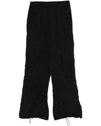 GONGDID DESIGN - Elasticated Textured Wide-Leg Trousers - Lyst