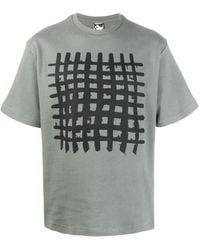 GR10K - Grid-print Cotton T-shirt - Lyst