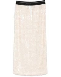 Semicouture - Midi Sequin-Embellished Fringed Skirt - Lyst