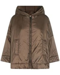 Max Mara - The Cube Hooded Zip-Up Coat - Lyst