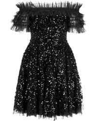 Needle & Thread - A-lijn Mini-jurk Met Pailletten - Lyst