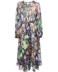 Pierre Louis Mascia - Floral-print Silk Maxi Dress - Lyst