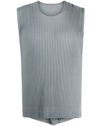 Homme Plissé Issey Miyake - Button-up Ribbed Tank Top - Lyst