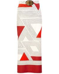 Silvia Tcherassi - Atira Geometrische Midi-Rok - Lyst