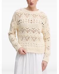 Ouí - Pointelle-Knit Sweater - Lyst