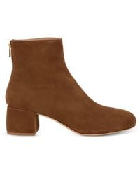 Agl Attilio Giusti Leombruni - Suede Block-Heel Ankle Boots - Lyst