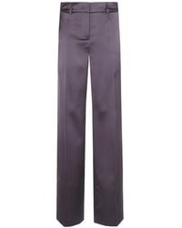 DR. HOPE - Tailored Satin-Finish Trousers - Lyst