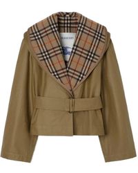 Burberry - Chaqueta Con Calentador A Cuadros - Lyst