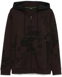BOSS - Felpa Con Stampa Grafica - Lyst