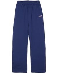 Balenciaga - Logo-embroidered Straight Trousers - Lyst