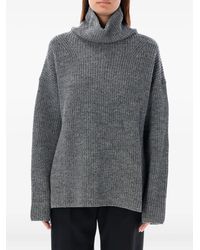 Rhea - Maglione A Coste Con Collo Alto - Lyst