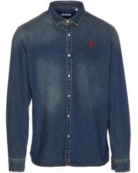 FAMILY FIRST - Embroidered-Heart Denim Shirt - Lyst