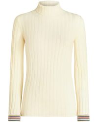Etro - Ribbed-Knit Striped-Edge Jumper - Lyst