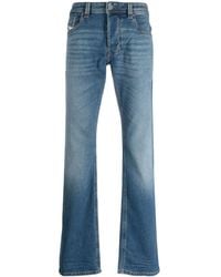 DIESEL - Straight-Leg-Jeans mit Logo-Patch - Lyst