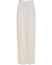 Brunello Cucinelli - Linen Wide-Leg Trousers - Lyst