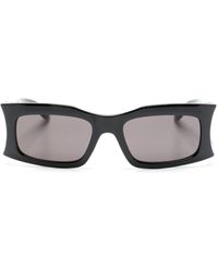 Balenciaga - Logo-Plaque Rectangular-Frame Sunglasses - Lyst