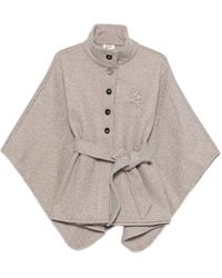 Liu Jo - Cape Boutonnée À Plaque Logo - Lyst