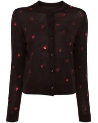 JNBY - Sequined Butterfly-Embroidered Cardigan - Lyst