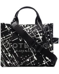 Marc Jacobs Cotton The Mini Splatter Paint Tote Bag in Nero (Black 