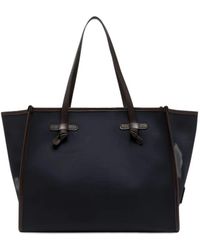 Gianni Chiarini - Large Marcella Leather-Trim Shoulder Bag - Lyst