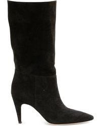 Gianvito Rossi - 85Mm Suede Pointed-Toe Boots - Lyst