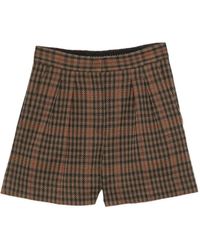 Max Mara - Jacquard-Knit Glen Plaided Shorts - Lyst