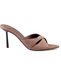 Le Silla - Shirley Woven Crossover-Strap Heeled Sandals - Lyst