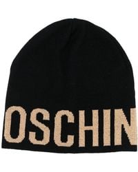 Moschino - Strickmütze Mit Logo-Print - Lyst