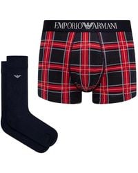 Emporio Armani - Logo-Waistband Socks And Boxers Set - Lyst