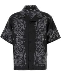 Amiri - Bandana Paint Oversized Bowling Shirt - Lyst