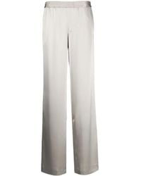 PT Torino - Straight-Leg Satin Trousers - Lyst