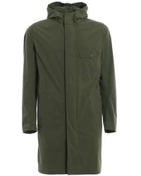 Herno - Abrigo Con Capucha Y Bolsillo En El Pecho - Lyst