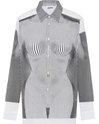 Jean Paul Gaultier - The Petit Grand Pinstripe Body Morphing Shirt - Lyst