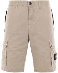 Stone Island - Klassische Cargo-Shorts - Lyst